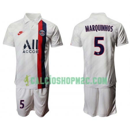 Paris Saint Germain MARQUINHOS 5 Bambino Maglia Terza 2019/2020 Manica Corta (+ Pantaloncini)